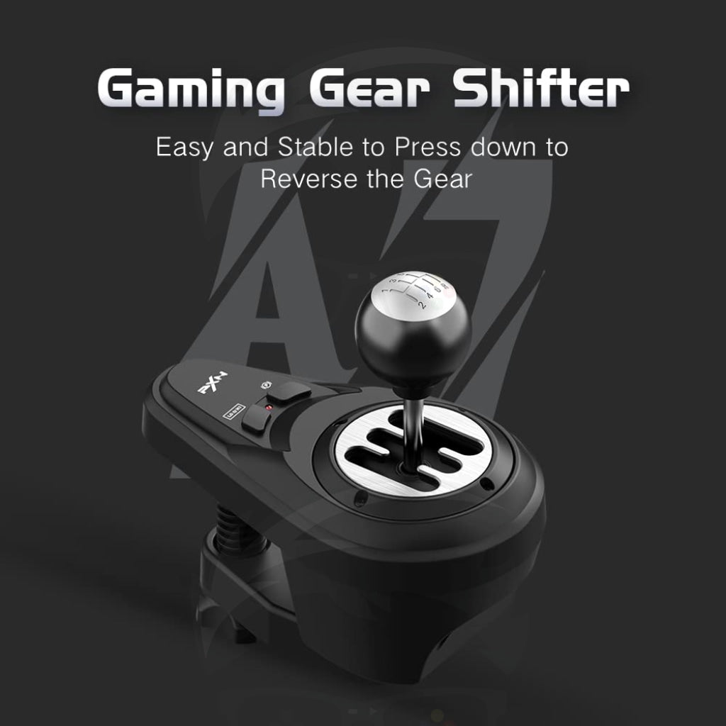 PXN Steering Wheel ( V10 / A7 / A3 ) Race Steering Wheel with 3-Pedals and Shifter Bundle PXN Steering Wheel ( V10 / A7 / A3 ) Race Steering Wheel with 3-Pedals and Shifter Bundle